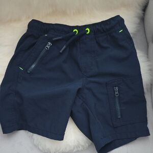 Cat & Jack Blue and Green Cargo Shorts with Elastic Waistband